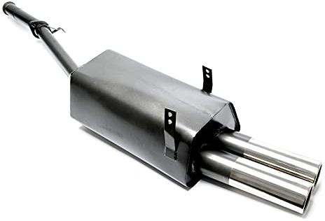 Sportauspuff 2x76mm für E36 4 Zylinder 316i 318i ABE rund gebördelt Endtopf EVOE364E276