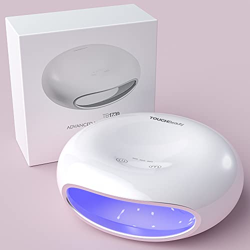 TOUCHBeauty Nageltrockner UV LED Lampe für Nägel,30s/60s/90s Timer,Infrarot Sensor, LCD Display,für Finger/Zehennagel und für Alle Gel Nagellack,Gelnägel,Shellac AG-1739EU, Weiß