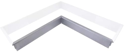 IRKA 1024 – Schneckenzaun Typ 1 L-Form – Rasenkante breit – 2X 100 x 20 cm – Alu-Zink verschiebbar – Länge 0,5 m