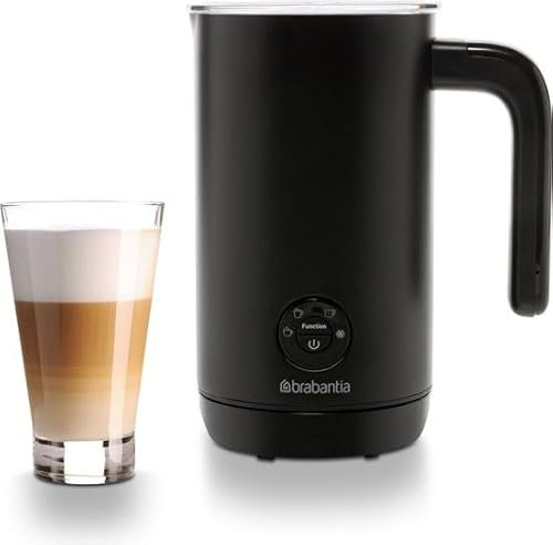 Brabantia Milchaufschäumer Elektrisch 4-in-1, Automatische Milchschäumer, für Heißer und Kalter Milchschaum, BPA und PFAS frei, BBEK1047