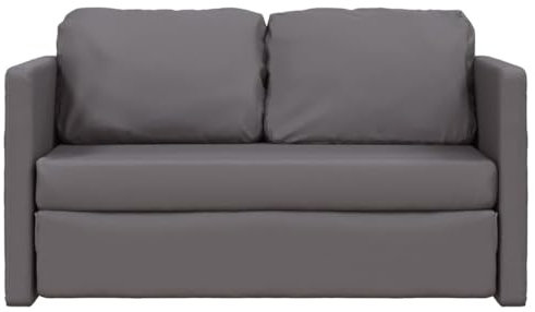 Hommdiy Bodensofa, Klappbar Bodenbett Sofa mit Schlaffunktion, Schlafsofa Schlafsessel mit Metallgestell, Klappsofa Sofabett für Wohnzimmer Schlafzimmer Stoff,Grau