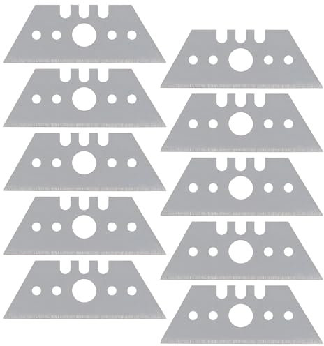 10 x Trapezklingen Messer,Trapezklinge,Ersatzklingen Cuttermesser,Ersatzklingen Cuttermesser,Sicherheitsmesser-52 x 19 x 0,6 mm