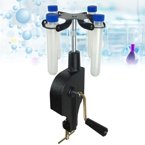 Centrifugeuse manuelle, centrifugeuse à manivelle de 1800 tr/min, peut accueillir 15 ml x 4 tubes de centrifugeuse, fixe sur la table, démonstration d'expérience de séparation centrifuge