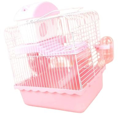 KESOTO Jaula de Transporte para Animales Pequeños, 9.06 x6.69 X11.81, Portador de Hámster para Ardillas Y Enano, Rosa