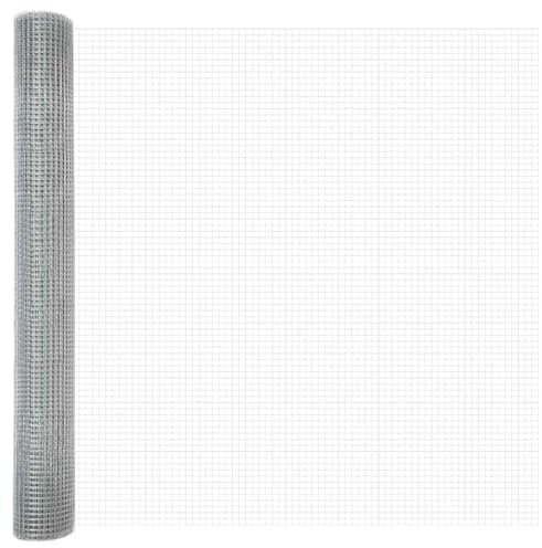 vidaXL Svetsat trådstängsel Silver 1.2 x 10 m, Trädgård och terrass, modern svetsad nätstängsel, hållbar utomhusbarriär, stiligt landskapsaccessoar