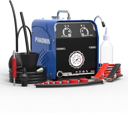 Pakowin Autoschlauch-Rauchleckdetektor - 12V DC Vakuum-EVAP-Rauchprüfer mit Integrierter Luftpumpe – Multifunktionaler Diagnose-Tool für die Prüfung von Fahrzeugrohrleitungen