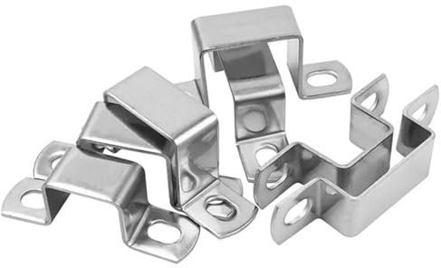 Colliers de serrage en acier inoxydable 304, for Tube carré, pince carrée en forme de U, fixation de tuyauterie en forme de M(30x30)