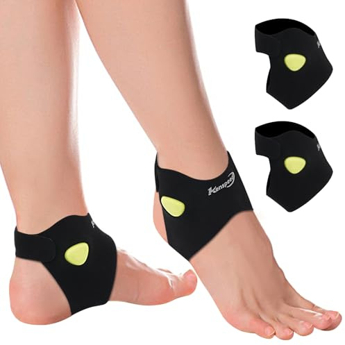 Kenspeed 2 PACK Ankle Brace for Women & men with Dual-Density Foam Pads & Adjustable Arch Support – ankle compression sleeve Targeted Relief for Fatigue, Ankle Pain (Small/Medium)