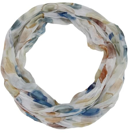 beybey® Damen Seide Loop Schal in herrlichen Farben und ein Batik Punkte Loopschal zum Verlieben Seidenschal