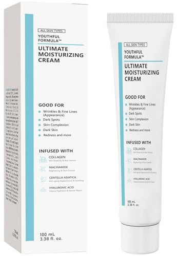 Feuchtigkeitscreme für das Gesicht, 100 ml, feuchtigkeitsspendende und aufhellende Centella-Feuchtigkeitscreme mit Niacinamid, Hyaluronsäure und Kollagen, Augencreme für Frauen Männer