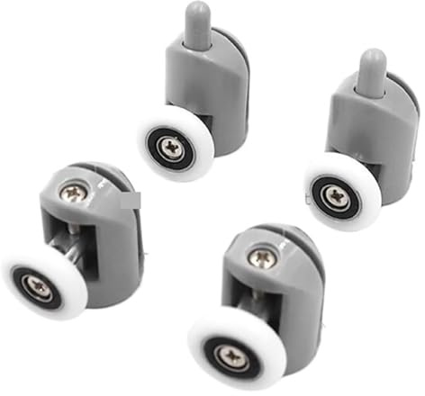 Rulli per porte doccia, Rulli for porte scorrevoli della doccia, confezione da 4 a 8 pezzi, diametro 20 mm a 27, foro 6(2 Upper 2 Lower,25MM-6MM)