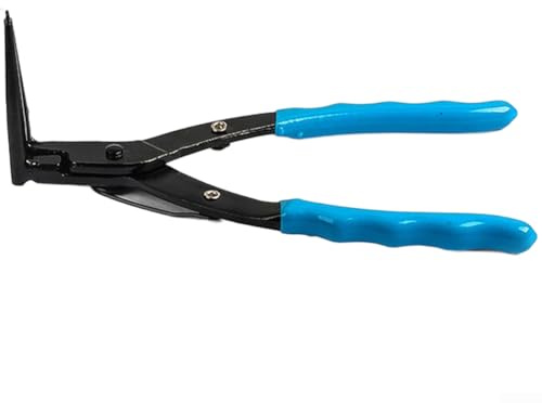 Hosrivae Pince à circlips externes coudée à 90 degrés avec poignée étendue pour retirer les anneaux de serrage profonds, fabriquée en acier 45# avec PVC ergonomique