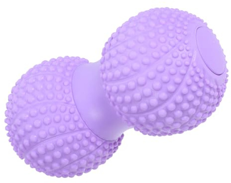 HEALEEP Peanut Massage Ball Double Lacrosse Pressure Point Roller 1pcs Lavender Fascia Tool for Foot, Back Neck Muscle Relief Myofascial Release Therapy