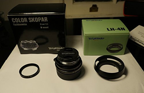 Voigtlander Color Skopar Pancake II - Obiettivo ultragrandangolare a telemetro, F2,5, da 35 mm, per montatura M, colore: Nero