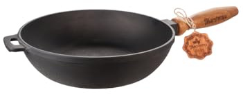 Nasha Maysternya SCHWER MASSIV Bratpfanne aus Gusseisen Gussbratpfanne 28cm T306