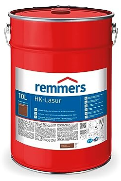 Remmers HK-Lasur 3in1 nussbaum, 10 Liter, Holzlasur aussen, 3facher Holzschutz mit Imprägnierung + Grundierung + Lasur, Feuchtigkeit- und UV-Schutz