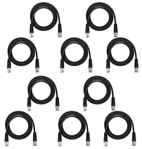 10PCS Bnc Maschio Cavo Coassiale Rame Bnc Maschio a Bnc Maschio Cavo Coassiale per Telecamera Cctv 1m per Antenna, Modem, Oscilloscopio, Analizzatore, Segnale