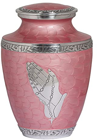 Aud & Divine Urne funéraire pour adulte Finition marbre gris | Urne pour crémation adulte soigneusement fabriquée à la main avec des finitions élégantes pour honorer et se souvenir de votre bienaimé