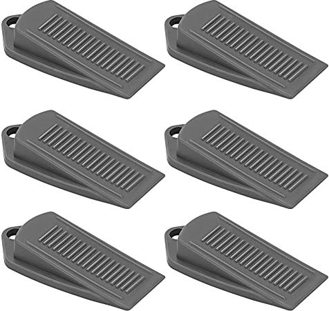 6 Stück Türstopper Boden Grau, Kratzfester Rutschfester Türkeil Gummi Door Stopper-Türpuffer für Türanschlag, alle Arten von Türen