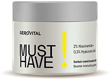 Gerovital Måste ha - Sorbet Moisture Booster Cream med 2 % niacinamid och hyaluronsyra | Anti-Wrinkle Cream, Brighten, Moisturised and Resurfaced Skin, 50 ml