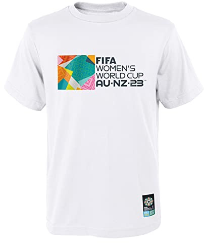 FIFA T-Shirt Unisexe Officiel de la Coupe du Monde de Football 2023 pour Femme, Blanc (Lot de 1)