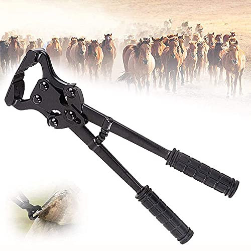 LTSRLL Herramientas de Herrar Caballos, Alicates para Herradura, Mango De Goma De Hoja Afilada Duradero Y Duradero, Adecuado para La ReparacióN De PezuñAs De Animales