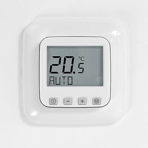 Ritzer Digital Raumthermostat Fußbodenheizung für Busch Jäger Reflex SI im Set mit Abdeckung und Rahmen (mit Zeitschaltuhr)