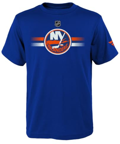 NHL Fanatics APRO Tee, für Jugendliche, Teams Logos, mit kurzen Ärmeln, aus Baumwolle (DE/NL/SE/PL, Alter, 14 Jahre, 16 Jahre, Regular, New York Islanders)