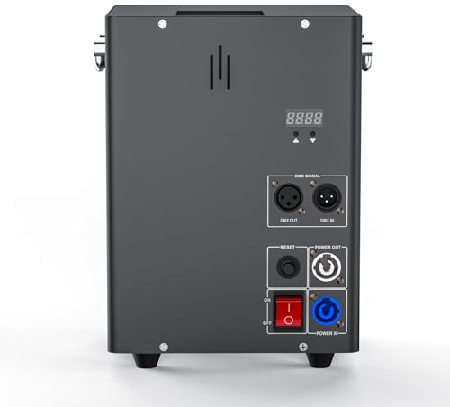 ZonQoonz Lanciafiamme, proiettore da 180 W, con controller D-MX, Dj Jet Flame Machine per concerti, spettacoli, feste, Halloween, Natale, eventi sportivi