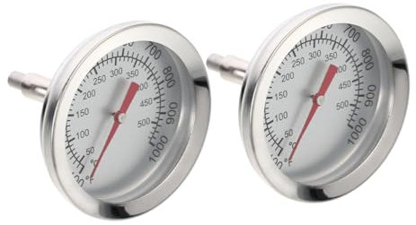 TOPBATHY 2stücke Teiliges Edelstahl Bimetall Ofenthermometer Grillthermometer Mit Großer Skala Schnellem Ansprechverhalten Für Backofen Smoker Und Grillanzeige