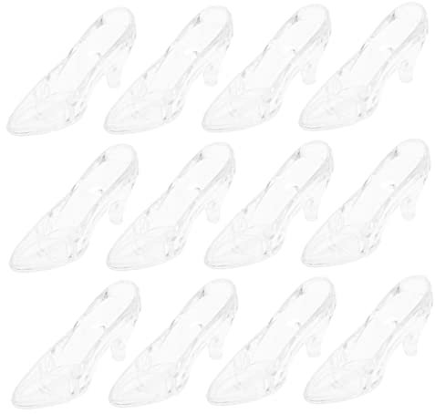 ULDIGI 24pcs Delicate Crystal Shoe Decor Set Mini Fairy Tale High Heel Desktop Decorations for Home and Party Display