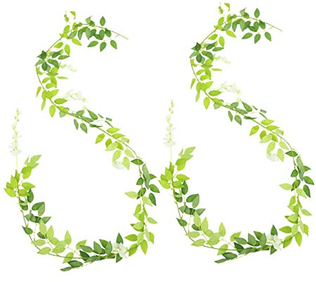 HAWILLOSCH 2St Simulierte Glyzinienstreifen hängende Blumengirlande Blumendekor künstliche blüten Artificial Hängende künstliche Blumengirlande Hochzeit hängende Blumenrebe Plastik