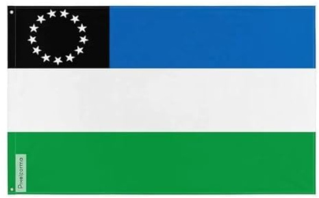Bandera de Río Negro Varios tamaños de poliéster 192x288cm 5. 1 ojal cada esquina
