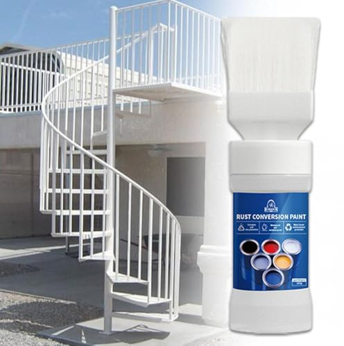 2 piezas de pintura de conversión de óxido, resistente a la intemperie para metal, convertidor de óxido 2 en 1, pinturas de metal con pincel, pinturas de conversión de óxido, dolor a base de agua