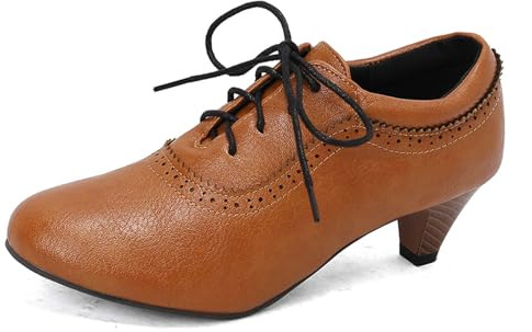 Pumps dam eleganta klackskor – breda fötter skor mindre med klack bröllopsskor sommar dansskor bekväma halvskor damskor traditionella skor högklackar för remmar Dirndl, GUL, 37 EU