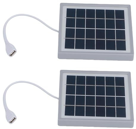 Fafeims Solpanel, Bärbar 5W Monokristallin USB-solladdare med Ställ för Smartphones MP3 MP4-enheter, Utomhuscamping Vandring Utbildningsanvändning
