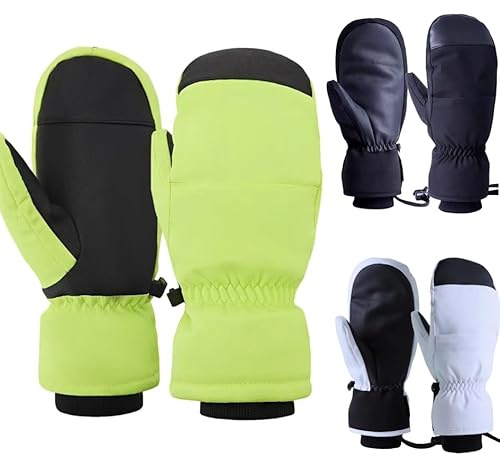 Guantes de esquí impermeables para mujeres y hombres, guantes térmicos de invierno con forro polar para snowboard, golf, ciclismo y actividades al aire libre