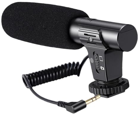 Moyeetings Micrófono para Cámara Profesional, Versátil, con Accesorios de Audio Universales Y de Alto Rendimiento para Grabación de Vídeo.