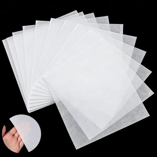 100 unidades de cuentas para planchar, 18 x 18 cm, cuadradas, papel para planchar para cuentas de planchar, color blanco transparente