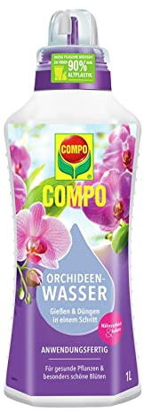COMPO Orchideen Wasser - Dünger für Orchideen - Nährstoffreich und kaliumarm - 1 Liter, Orchideendünger