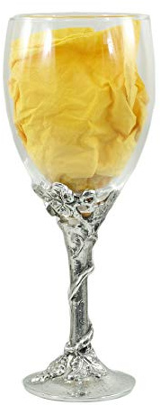 Cavagnini Italia - Handgefertigter Kelch aus Glas & Zinn | Einzigartiges Weinglas für besondere Anlässe | Edles Design, zeitlose Eleganz | Perfekt für Rotwein, Weißwein & mehr | Made in Italy