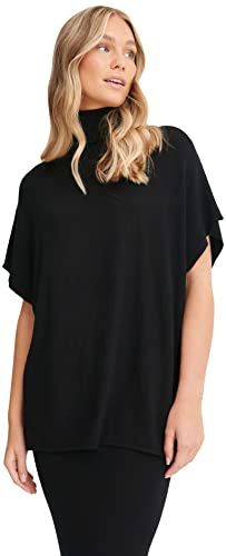 NA-KD Camiseta de Punto con Cuello Polo para Mujer, Negro, S