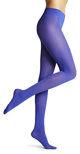 FALKE Damer Pure Matt 50 halv ogenomskinlig 50 DEN hållbar utan mönster 1 st strumpbyxor, blå (Imperial 6065), S-M