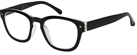 Eyekepper Lesebrille Professor Vintage Stil Federscharniere Arms Schwarz +1.75