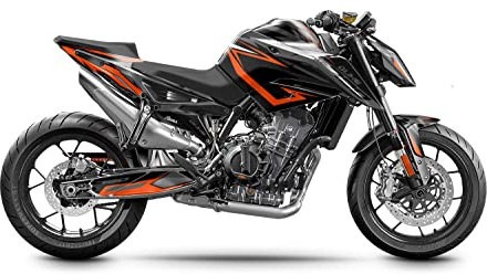 ARider Dekor (Aufkleber) für KTM Duke 790 2018-2020 | Claw Edition (Orange)