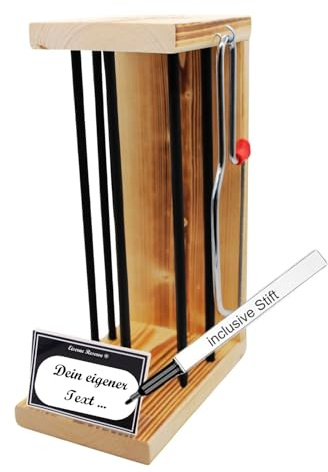 Mit eigenem Text - Personalisierte Geschenke für Männer und Frauen - Eiserne Reserve Black Edition Rohling M leer zum SELBST Befüllen incl. Säge - Stift neutral