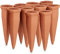 Relaxdays Set da 10 Coni Irrigazione, Piante in Vaso e Fioriere Innaffiatori per Bottiglie da 1 litro in Pet, Terracotta, Ceramica