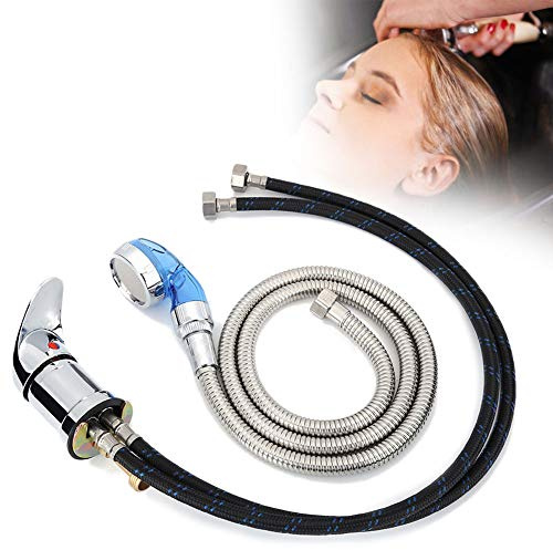 Saluaqui Basin Faucet Shower Head, Shampoo Bed Chair, Wash Hair Tap Mixing Valve, 70cm Faucet, 120cm Hose for Hair Salon, for Salon Punch Shampoo Bed Bowl