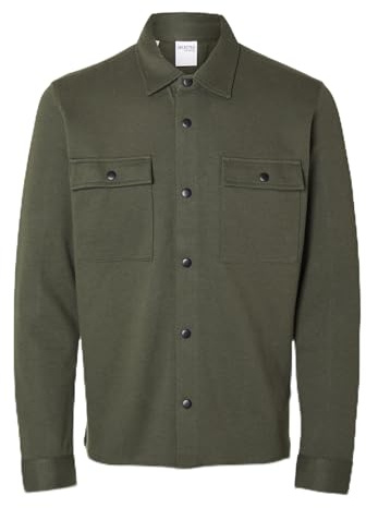 SELECTED HOMME Herr Slhjackie Sweatjacka Noos kort jacka, Skogsnatt, XL