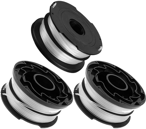 VinneMOO DF-065 String Trimmer Dual Line Spools Compatible with Black Decker Weed Eater GH710 GH700 GH750 RC-065,DF-065-BKP Replacement Spool 36ft 0.065 (3 Line Spool)